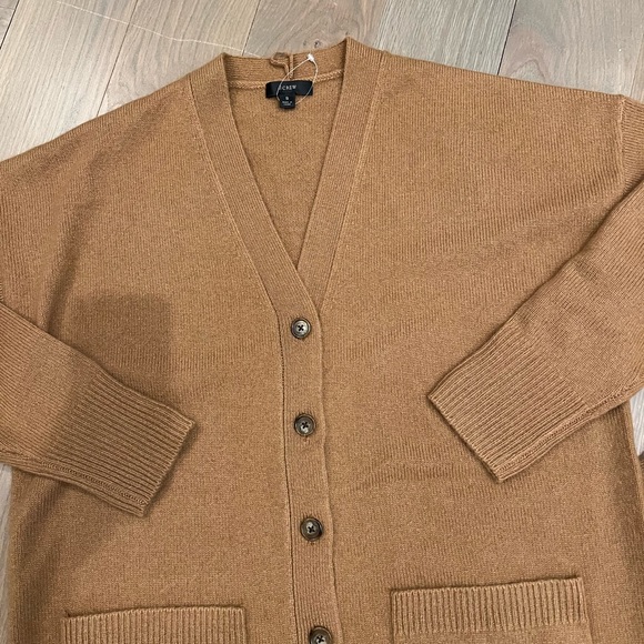 J.Crew Tie-waist cardigan dress in wool-cashmere S Small Hillside Brown - Picture 5 of 8